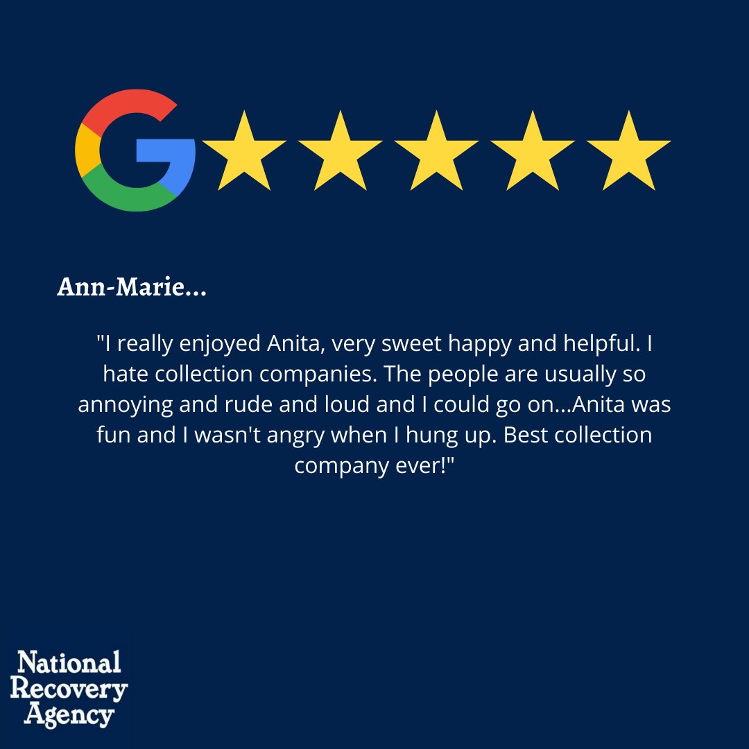Thanks Ann-Marie! We appreciate your review. 
#5starreview #NRAGroup #DiscoverHowWeRecover