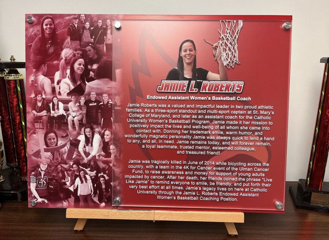 CoachMDonohue's tweet photo. Hard to believe it’s been 8 years since you left us! So unbelievably thankful for your continued legacy and impact on our lives. As always, I hope you’re enjoying the view from up there and I hope we’re making you proud! #4KJR #LiveLikeJamie #MilesForJamie #LadyCards https://t.co/khwwPY1zmf