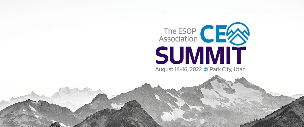 📣Calling all ESOP CEOs - Don't miss the CEO SUMMIT this August in Park City, UT. Join for a world-class 2 day program of national elected and appointed leaders, topical presenters, and talented facilitators for geographic and industry-specific roundtables my.esopassociation.org/s/community-ev…