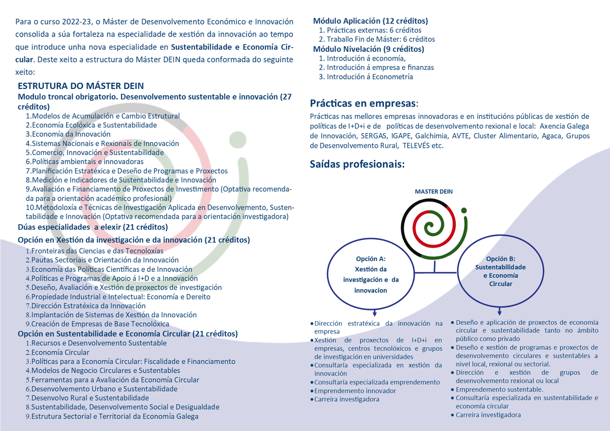 Mestrado en Desenvolvemento Económico e Innovación tweet media