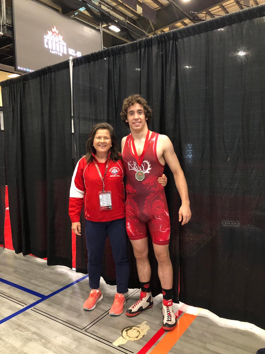 Congratulations to Bear Creek S.S.'s Caius Harbridge for winning the Greco Roman National Wrestling Championships this past weekend. @CreekAthletics @SCDSB_Schools