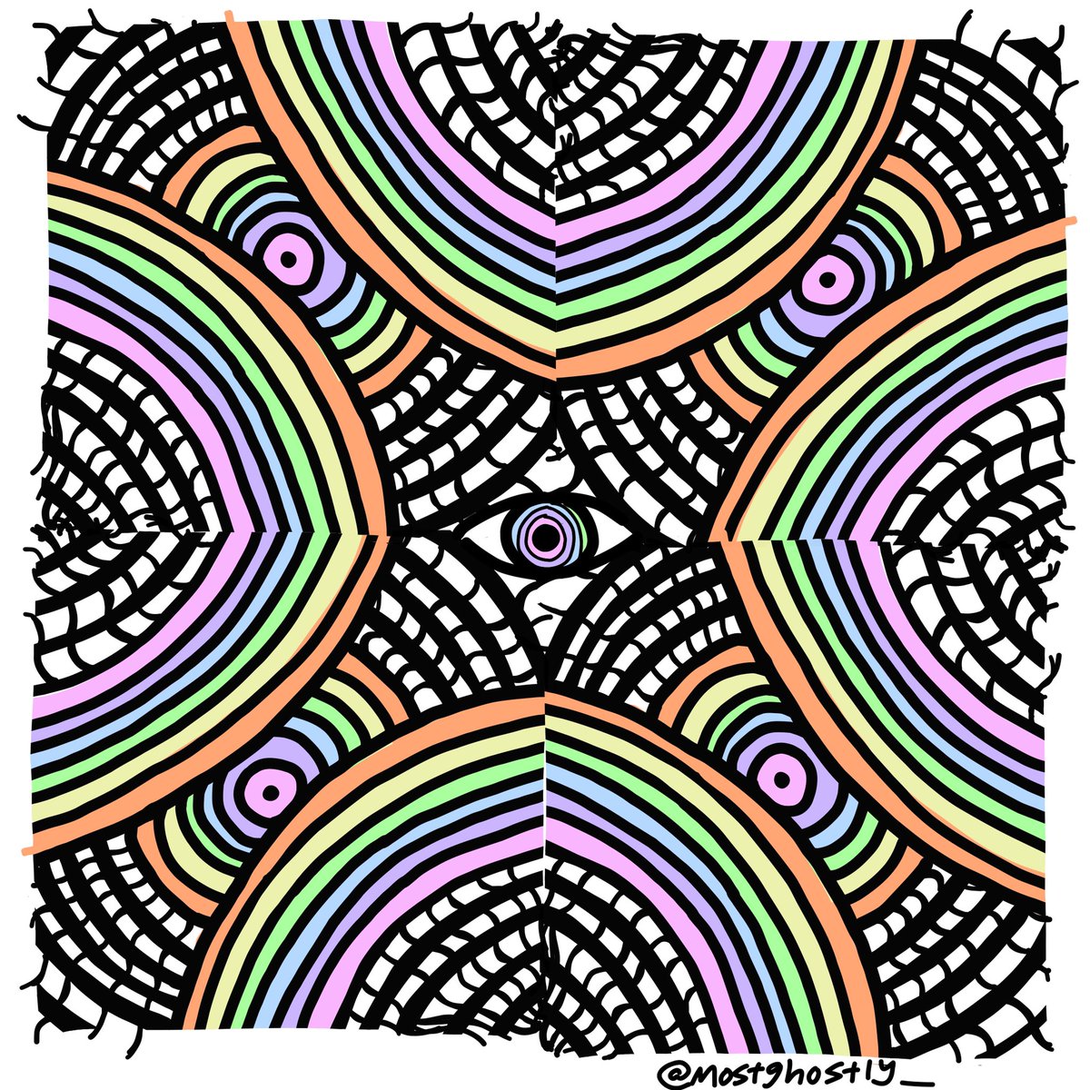mostghostly_'s tweet photo. Explore new methods 🌈

Taking time to observe and understand, play with perception, toywith tactics, and explore the game. 

#digitalart #rainbow #eyeball #mandala #doodle #openthemind #newvisions #interdimensionalawareness #trippy #art #ladieswhodesign #asheville https://t.co/RwnXjpsI5u