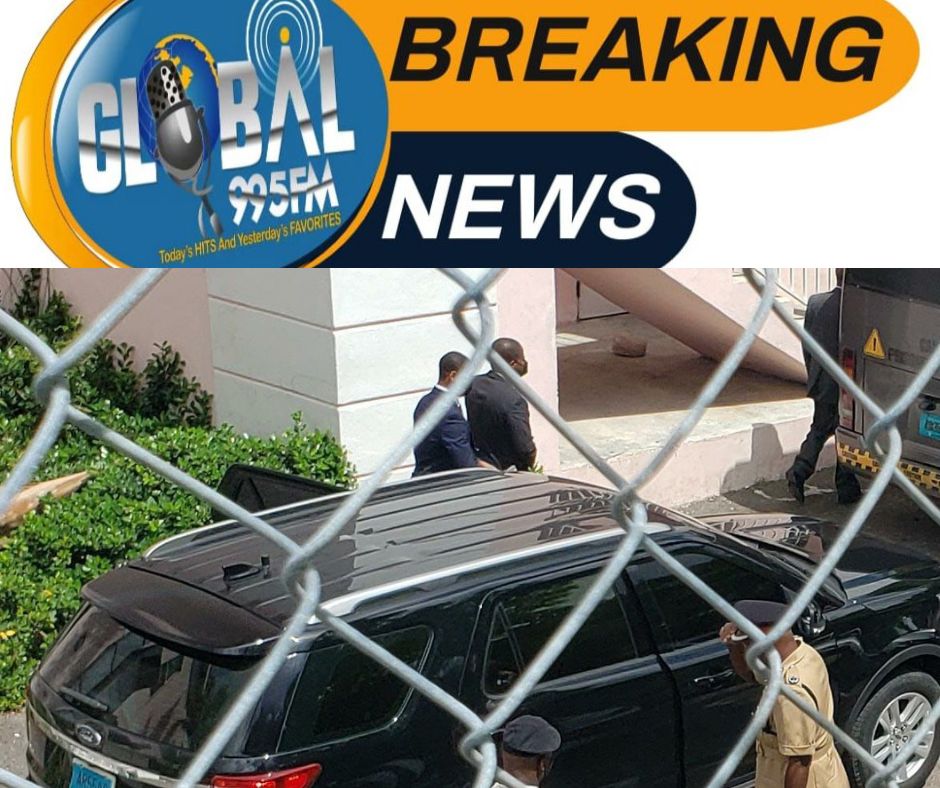 Global995FM's tweet photo. Breaking News.
Member of Parliament for Long Island Adrian Gibson currently being charge. Details to follow in our news cast. https://t.co/qQxMBp9Lo8