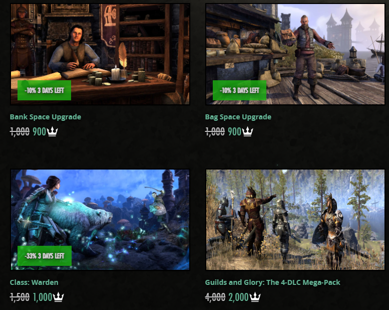 BenevolentBowD.🇨🇦 ESO Calendarmancer on Twitter "Crown Store Alert