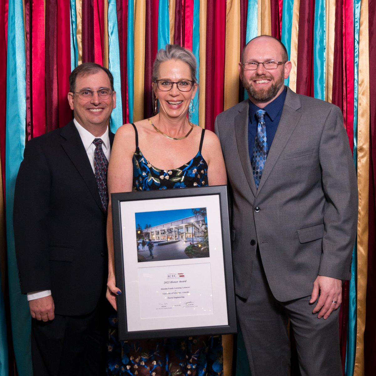 Our team was recognized at the 2022 ACEC Nebraska Gala with an Honor Award and Category Winner for the University of Nebraska-Lincoln Dinsdale Family Learning Commons project. Thanks to our partners  <a href="/DLRGroup/">DLR Group</a> and Sampson Construction for helping us Bring this Building to Life.