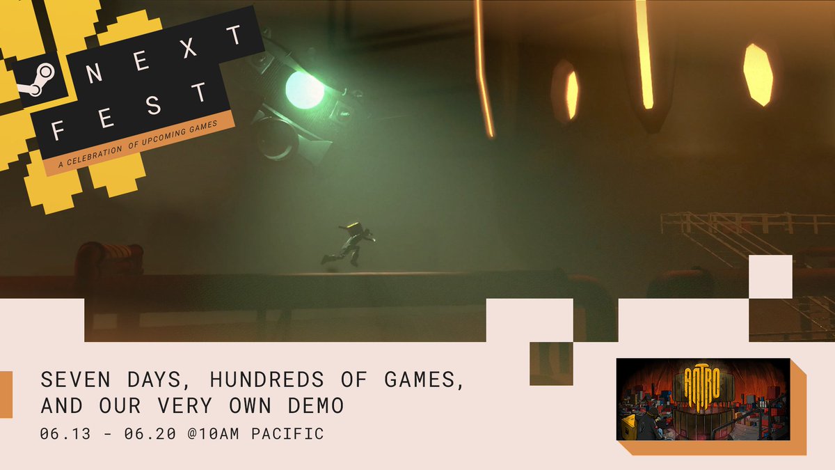 gaterastudio's tweet photo. DEMO AVAILABLE NOW ON STEAM ➡️https://t.co/8zzffMAwy3

Enjoy #ANTRO on our Steam page. Don't forget to add it to your wishlist, and let us know what do you think.

Thank you very much to all the Discordantes who are playing it during the #SteamNextFest 

#indiedev #gamedev #Steam https://t.co/qjxfm81OPz