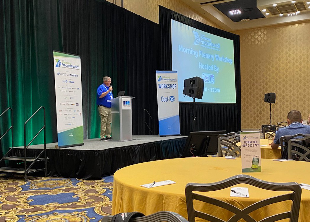 CostOSLLC's tweet photo. Cost-OS President, Billy Tedford, opens up the Workshop day at Advancing Preconstruction Summit 2022 in Las Vegas. #advancingpreconstruction #CostOS #enterpriseestimating #nomitech https://t.co/uw5c9eFvbl