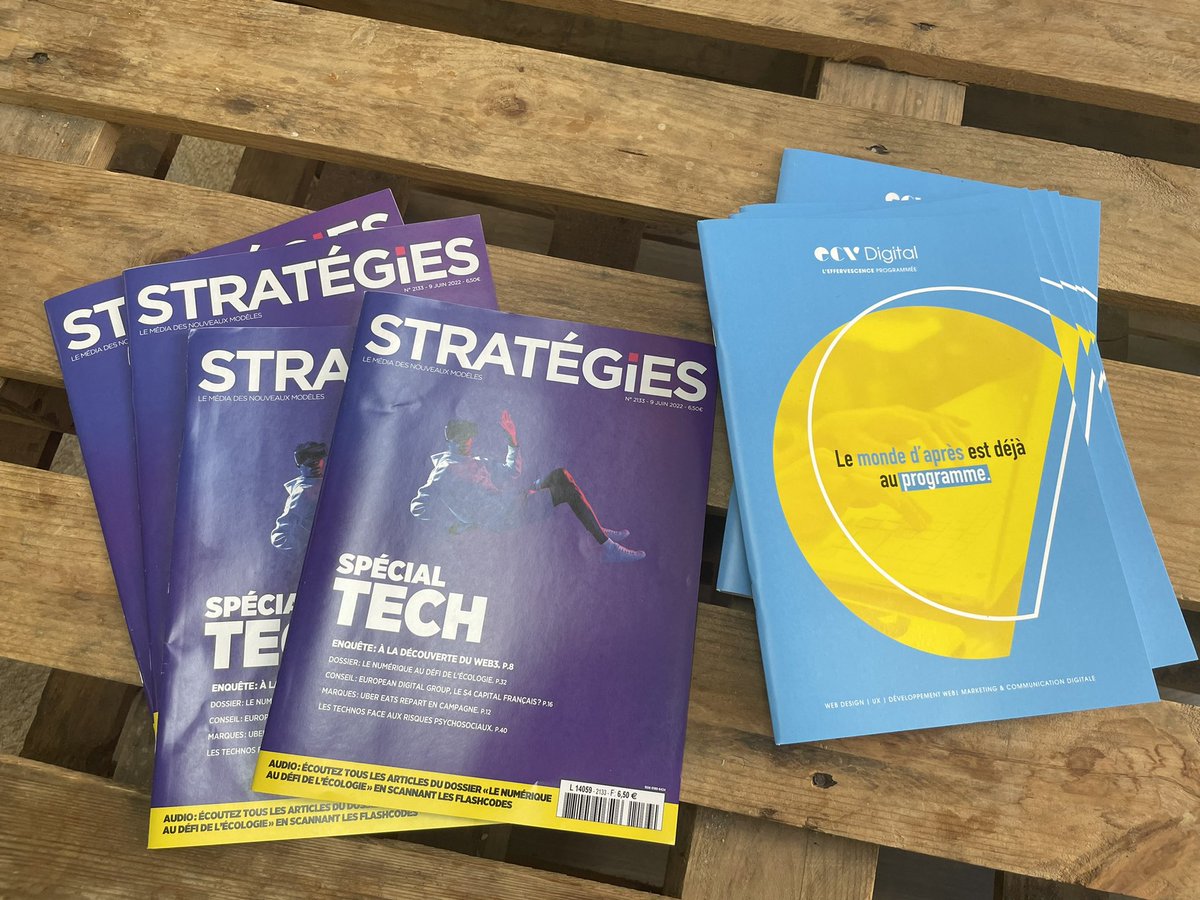 Nad_Alves's tweet photo. 🙏🏼 Un immense merci à @Strategies @GillesWybo ! Les étudiants @ECV_Digital vont être ravis de parcourir ce numéro spécial #Tech qui les inspirera peut-être lors de leurs compétitions sur le #DigitalInclusif 😊 #ecvdigital https://t.co/ypBDVbFcm4