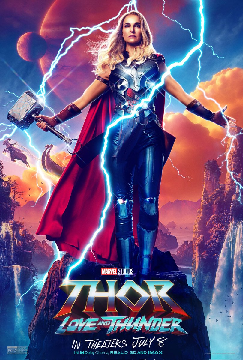 Los nuevos posters de #ThorLoveAndThunder ♥️⚡️