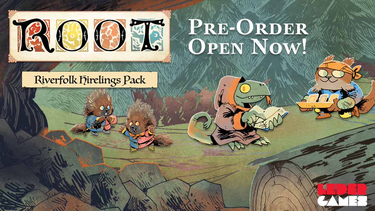 Lizards? ✅
Otters? ✅
Bandits? ✅✅
Pre-order the Riverfolk Hirelings Pack, and bring these new friends to the Woodland! bit.ly/LGPreOrder