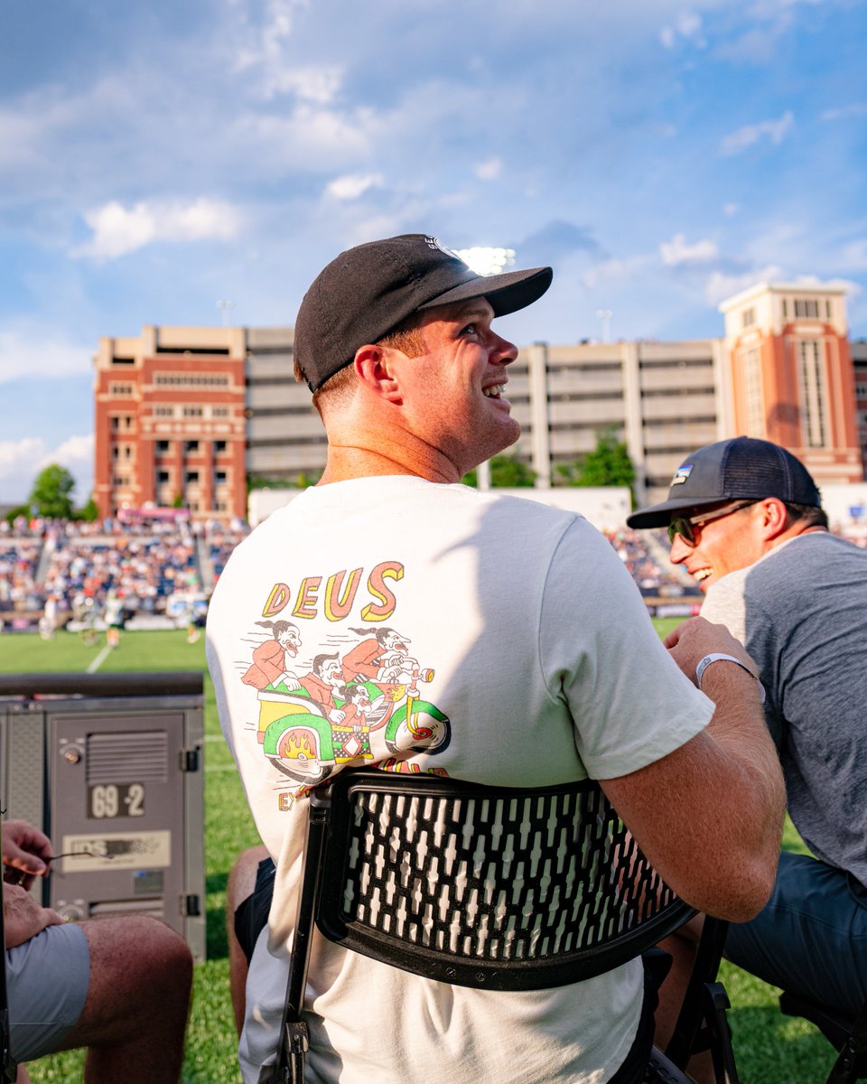 SInow's tweet image. Some familiar faces were in attendance for @PremierLacrosse in Charlotte 👀

👋 Sam Darnold, Luke Kuechly and @NDMikeBrey!