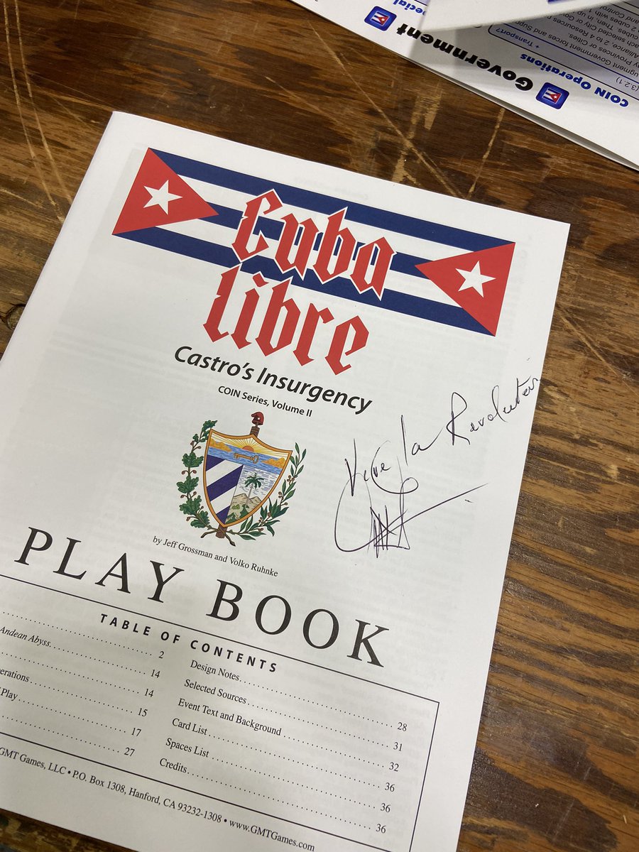 rf6971's tweet photo. @geebob_gman Jeff, thanks for running Cuba Libre from @gmtgames at Origins.  You converted two of my gaming friends into COIN fans. https://t.co/NiFIkoiBz9