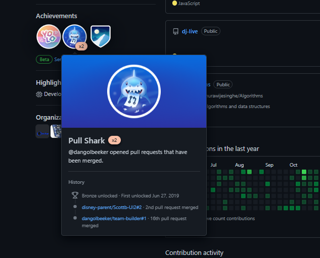 scott_beeker's tweet photo. I like the new Achievements on Github I just noticed them today.
#coding #Github #developers #software #pullshark https://t.co/sSRdXTvQSM