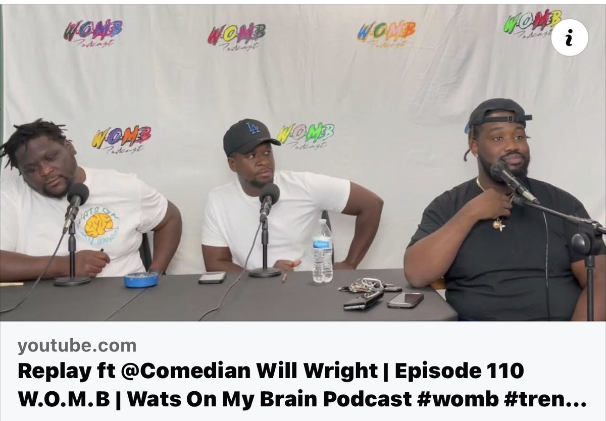 WatsBrain's tweet photo. Replay ft @fakewillwright @Acatlast @ComedianWatts | Episode 110 W.O.M.B | Wats On My Brain Podcast #womb #trending #watsonmybrain #watsonmybrainpodcast #explorepage #LinkInMyBio https://t.co/frxbcudBkR
