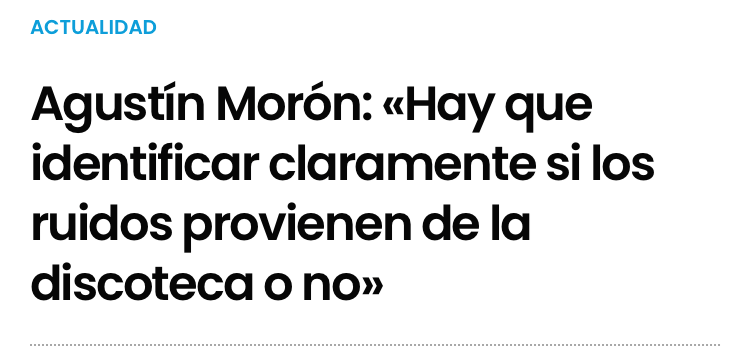 stop_ruido_dh's tweet photo. En relación a un artículo con el Sr. Agustín Morón respondiendo a algunas de nuestras peticiones.
Encantados de ayudarles y dejarles las cosas claras, ya que parece que en más de 10 años que llevamos todavía siguen sin conocerlas bien. https://t.co/17ziRkQUSn