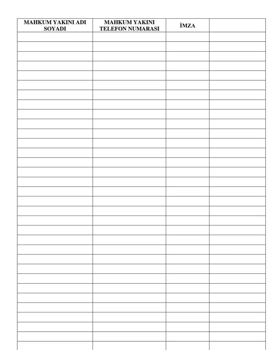 Arkadaşlar listede
30 sıra var her ilden 1000 sayfa
İmza gelirse 31 ilde bunu yaparsak
1 milyon toparlanır.
81 il tamamı bu kampanyaya destek verirse ciddi bir imza ile kulliyeye teslim edeceğiz hangi illerden destek verecek arkadaşlar var ?

AFiçinimza Kampanyası