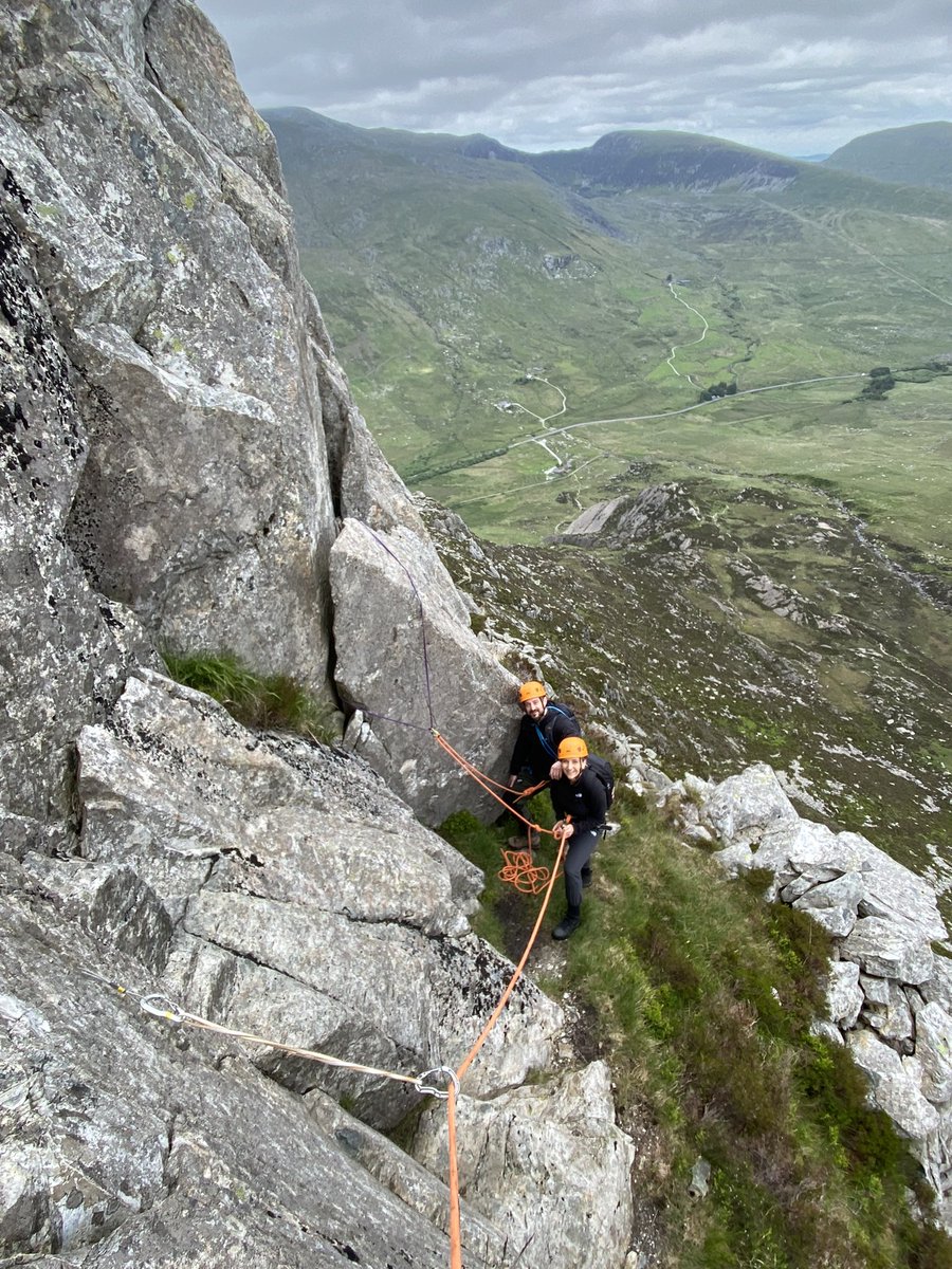 Another day scrambling in the mountains, an introduction to roped scrambling for Jessica and Nathan <a href="/TheMountainCoUK/">The Mountaineering Company</a> Enjoying a quiet North Buttress scramble on the East Face of Tryfan.