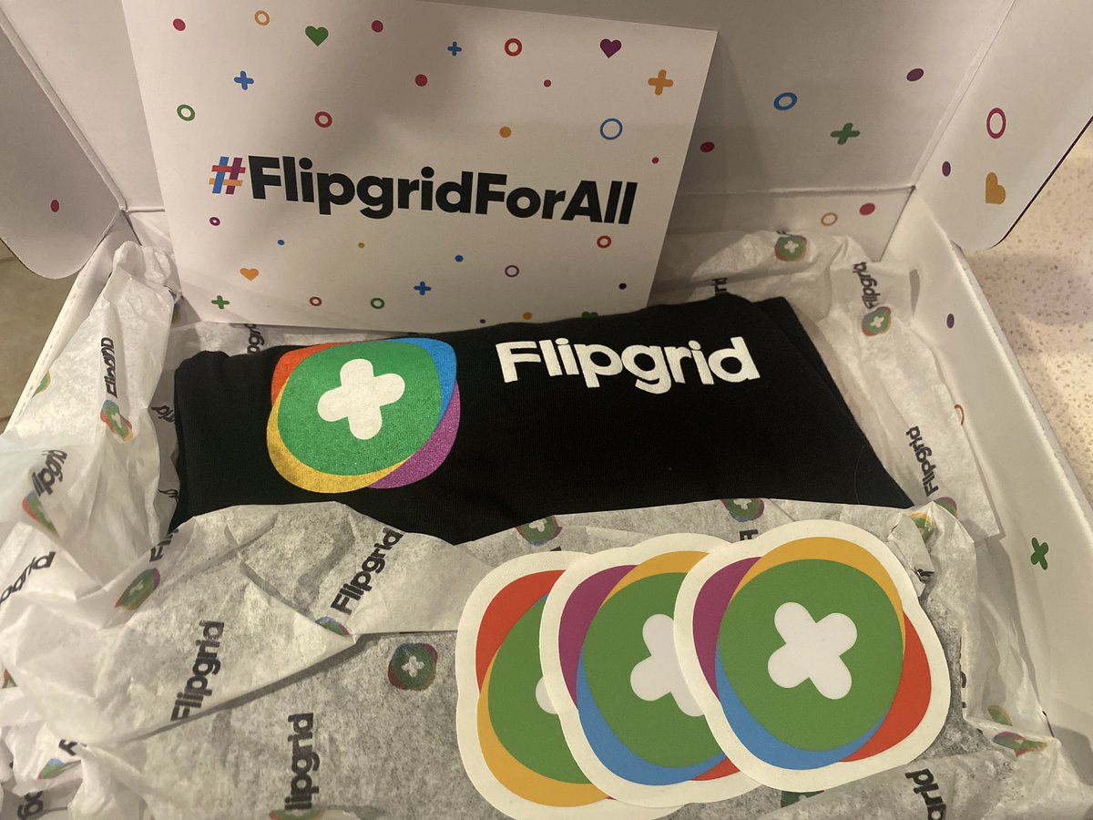 So excited to receive my @Flipgrid swag! #flipgridForAll Thank you @Flipgrid