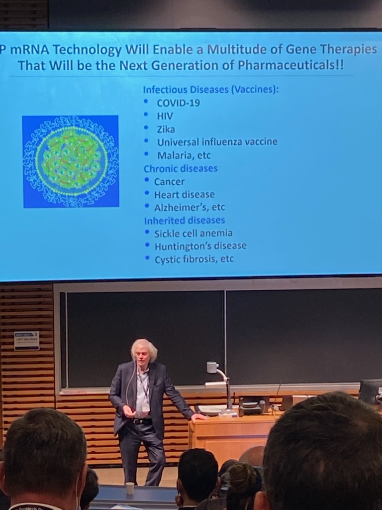 Lipids pioneer Pieter Cullis @ubcpharmacy @ubclifesciences expounds on the revolutionary therapeutic potential of #LNP #mRNA #genetherapies at #LRD2022