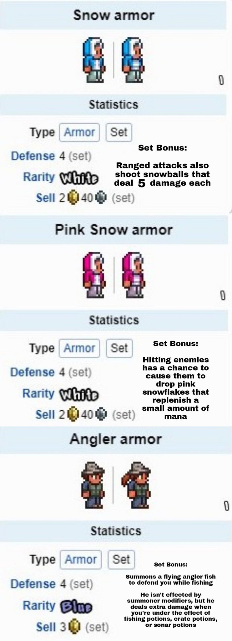 r/Terraria on Twitter "Set bonuses for armor sets that don't have one