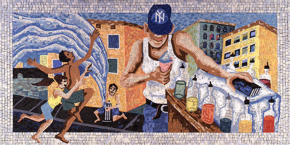 MTAArtsDesign's tweet photo. Thank goodness warm weather is finally here!
 
Manny Vega’s “Sábado en la Ciento Diez (Saturday on 110th Street),” (1996) @ 110 St (6) station puts us in the #perfectsummer frame of mind. https://t.co/M6luUAww7k https://t.co/niAzEY87lc