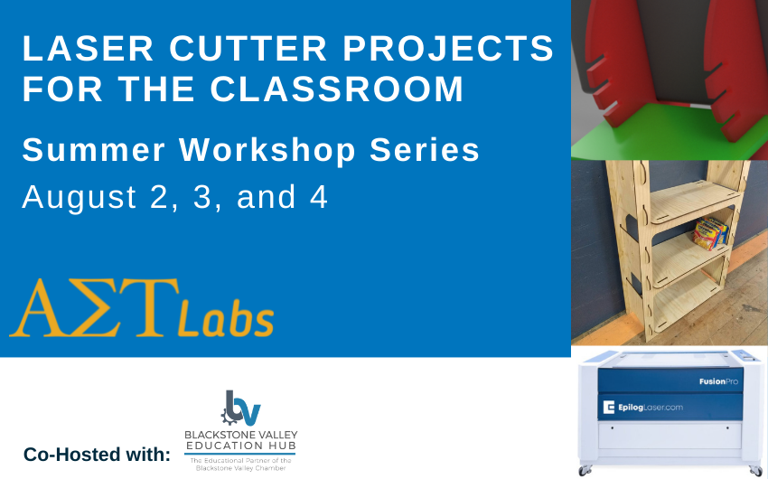 AETLabs's tweet photo. We are running a laser cutting workshop series for New England educators in August! Learn more and register here: https://t.co/rsk0dqFYoi https://t.co/ty5VcvO30y