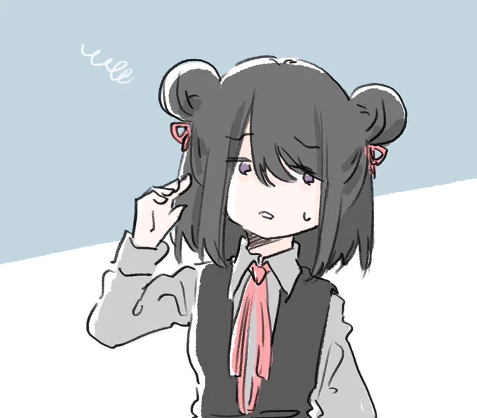 そろそろ散髪に行きたい黒江ちゃん 