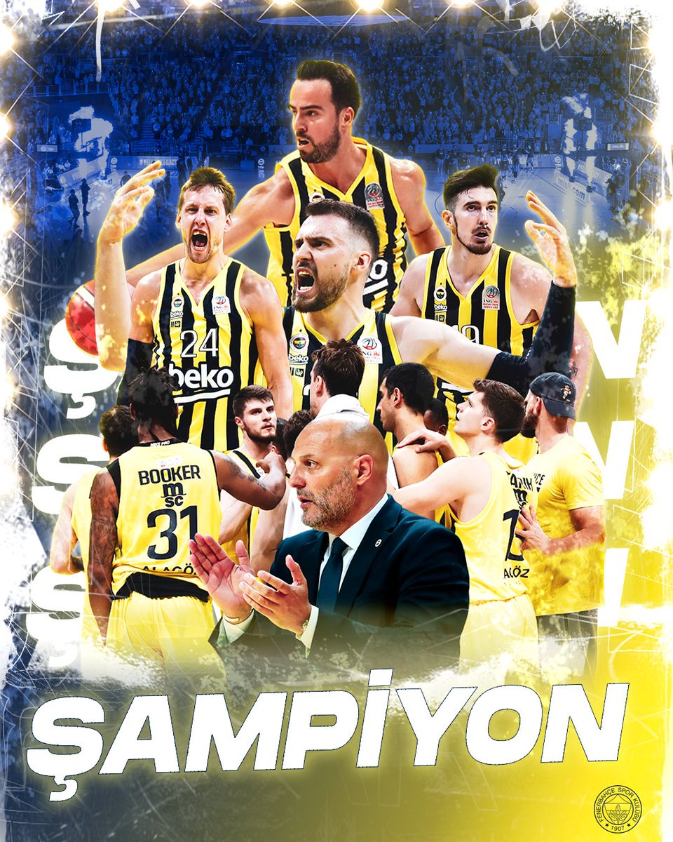ING Basketbol Süper Ligi 2️⃣0️⃣2️⃣1️⃣-2️⃣0️⃣2️⃣2️⃣ sezonu şampiyonu Fenerbahçe Beko! 🏆 Tebrikler @FBBasketbol! 💛💙👏