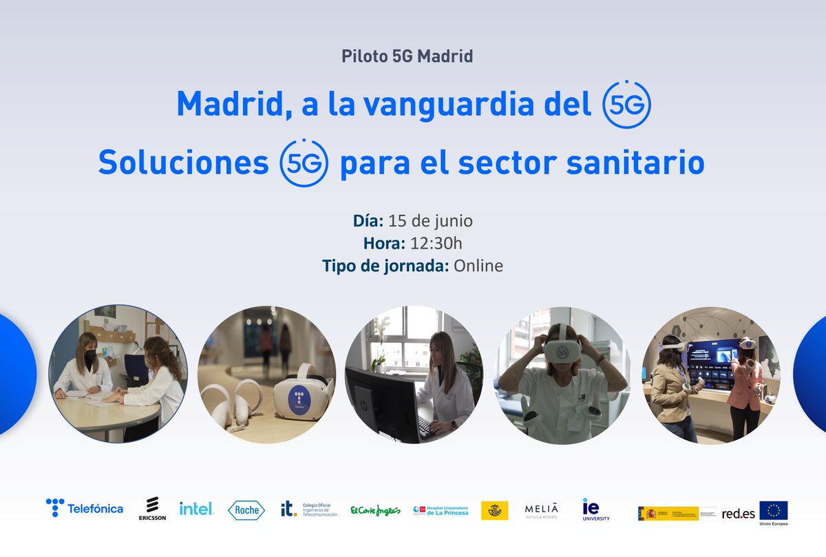 #Pilotos5G | Continuamos con las "Soluciones 5G para el sector sanitario".

¿Cómo será la asistencia sanitaria del futuro? Junto a representantes del @CGCOM_Esp y <a href="/redpuntoes/">Red.es</a>, expertos de <a href="/Telefonica/">Telefónica</a> y de otras entidades desgranan lo más inovador en el sector.