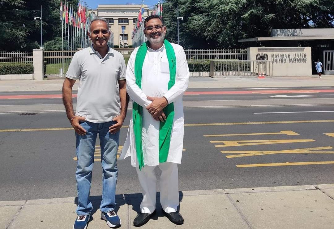 YogenderAhlawa7's tweet photo. 12th WTO Ministerial Conference Geneva -2022 along with Indian Delegation.
#mc12geneva #uno

#FreeTradeFuelsHunger
#LaViaCampesina
#EndWTO किसान नेता चौधरी युद्धवीर सिंह जी https://t.co/YAUWhexiYg