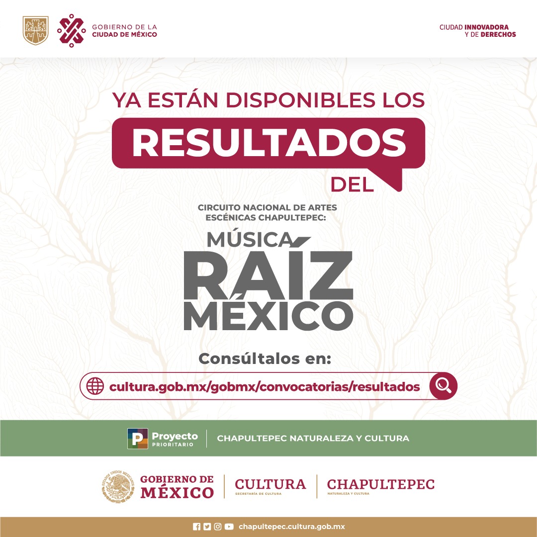 ISCsonora's tweet photo. ¡Los resultados de la Convocatoria Circuito Nacional de Artes Escénicas Chapultepec: Música Raíz México ya están listos! 😁

▪️ Fueron 160 proyectos musicales seleccionados
Consúltalos aquí 👉🏼 https://t.co/Ftlo0gDn2l https://t.co/tUOR7652IX