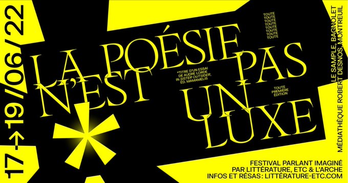 Les Assises de l'édition féministe, c'est ce vendredi, le 17 juin, à partir de 14h30 à Montreuil, dans le cadre du festival "La poésie n'est pas un luxe" !!
litterature-etc.com/rendez-vous/le…