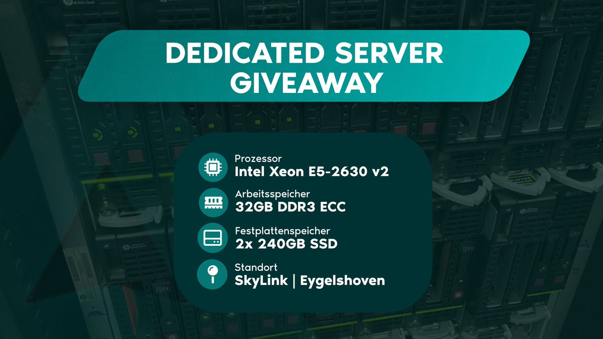 AlveonIo's tweet photo. Dedicated Server 🚀 Giveaway

Teilnahme nur noch bis zum 14.06 12:00 Uhr.
Einfach in unserem Discord unter #giveaway teilnehmen.

➥ https://t.co/ER7OMoEvKZ https://t.co/gcdu6SgcMm