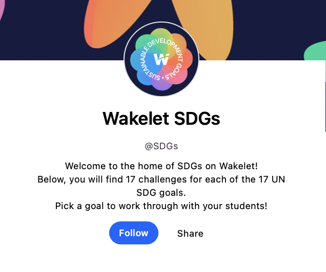 I have so much respect for @wakelet because they listen and act upon what their community value. I💙this new home for the SDGs within Wakelet full of content and activity ideas to use with learners: wakelet.com/@SDGS #WakeletLive #WakeletCommunityWeek