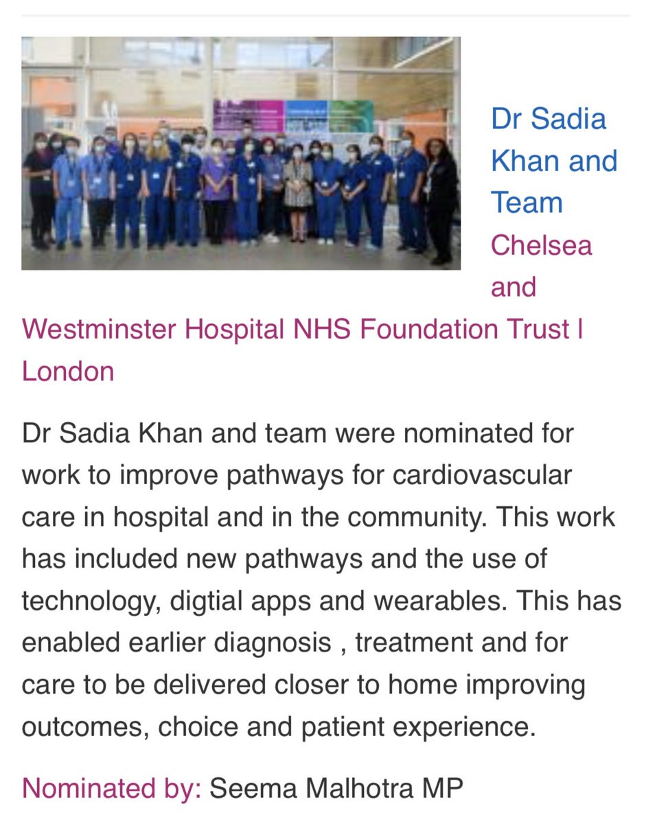 Thankyou ⁦@SeemaMalhotra1⁩ for nominating our ⁦@ChelwestFT⁩ team for the #NHSParlyAwards. A huge shout out to #NHS ops and  finance colleagues who make the impossible possible. Thank you ⁦@LauraBewick1⁩ ⁦@Khurramaleem⁩ ⁦@Tors____⁩ ⁦@Massaro1V⁩