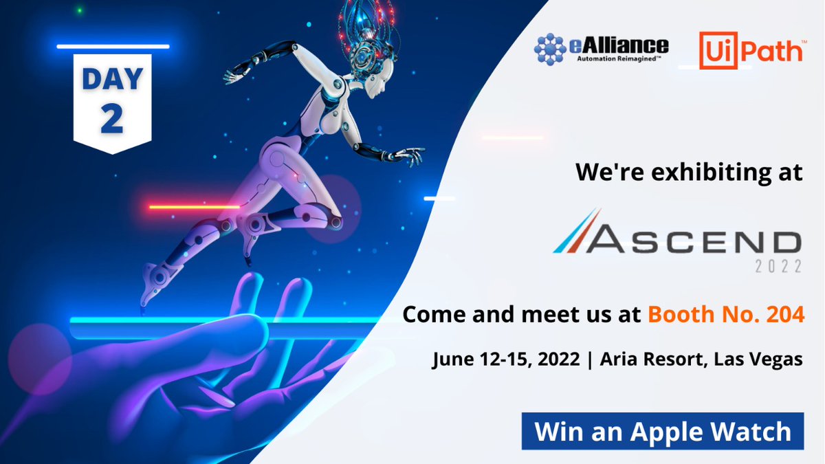 ealliancecorp's tweet photo. June 13th : Second Day for #Ascend2022 Conference in Las Vegas, NV, USA

Come and meet us at Booth #204, We have live demos! Win an Apple Watch. 

Visit us at: https://t.co/LBCi2sJ0c4

#RPA #oracleebs #OATUG #OHUG #oracleusers #oraclerpa https://t.co/LljHMYPuJI