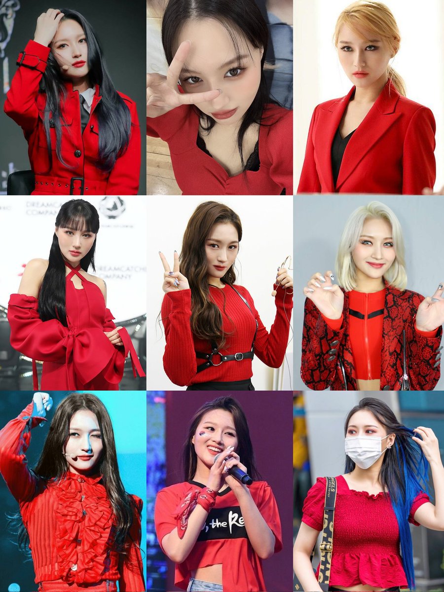 maggiefixx's tweet photo. siyeon looks so pretty in red outfits, the color suits her so well ❤ https://t.co/NJVXhb8q0U