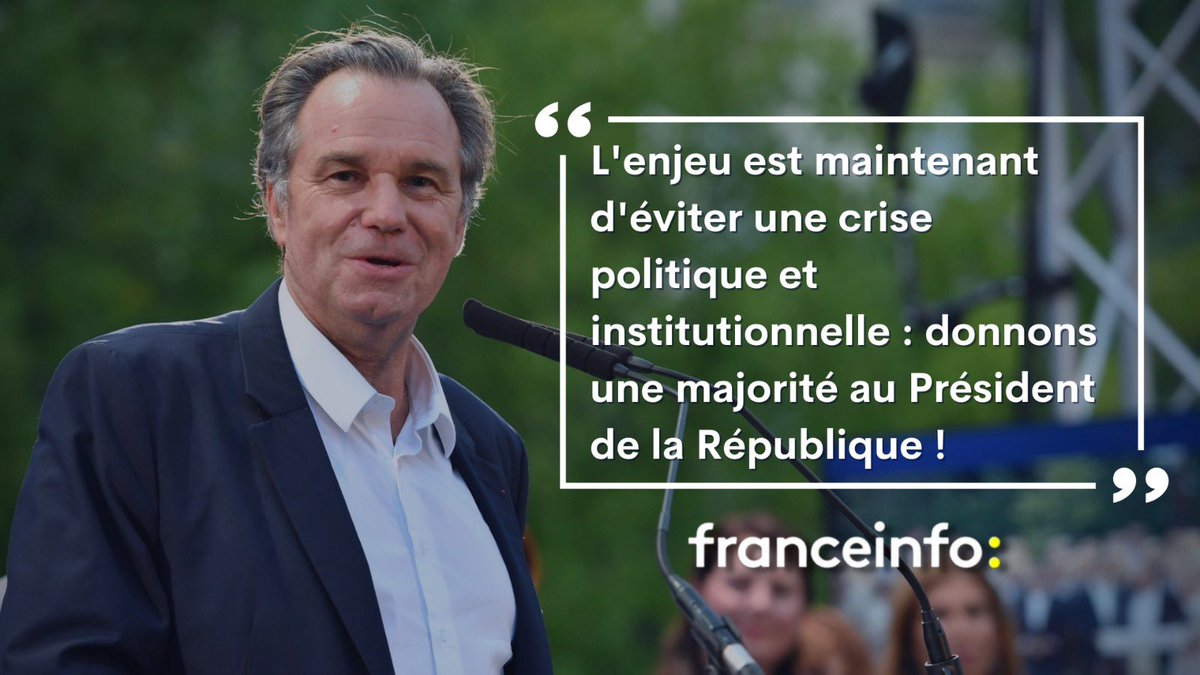 L’enjeu de ce second tour est clair : donner une majorité au Président de la République <a href="/EmmanuelMacron/">Emmanuel Macron</a>, élu pour 5 ans.

Un peu de lucidité ! On a une crise militaire, sanitaire, climatique et sociale - n’y ajoutons pas une crise politique et institutionnelle.