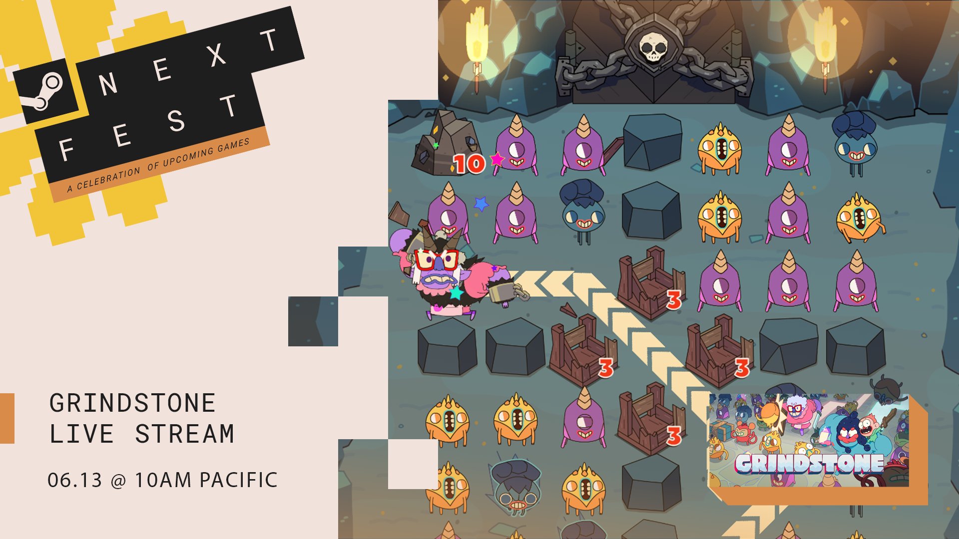 Capy Surprise Grindstone Is Coming To Steam Later This Month And We Have A Demo Available As Part Of Steamnextfest We Ll Also Be Streaming The Game So Check Out Our
