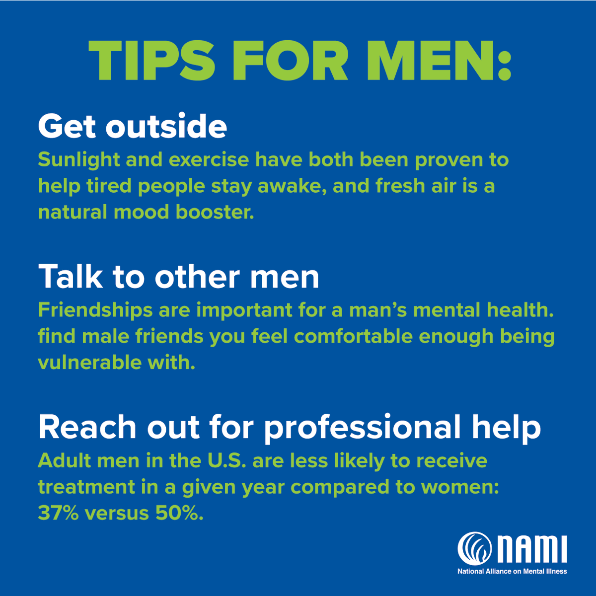 Dear Men,
Your mental health matters. Your thoughts and feelings are valid. Please don’t feel like you must “man up.” You deserve to be heard. #MensMentalHealthWeek