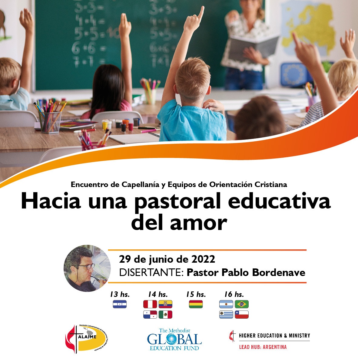 MetodistaArg's tweet photo. ¡Volvemos a encontrarnos en los Encuentros de Capellanía y Equipos de Orientación Cristiana!
En esta oportunidad será el Miércoles 29 de Junio 16hs. (Argentina) 

Link para inscribirse ➡️ https://t.co/KyXMIY6IIs https://t.co/V4beIXlYXe