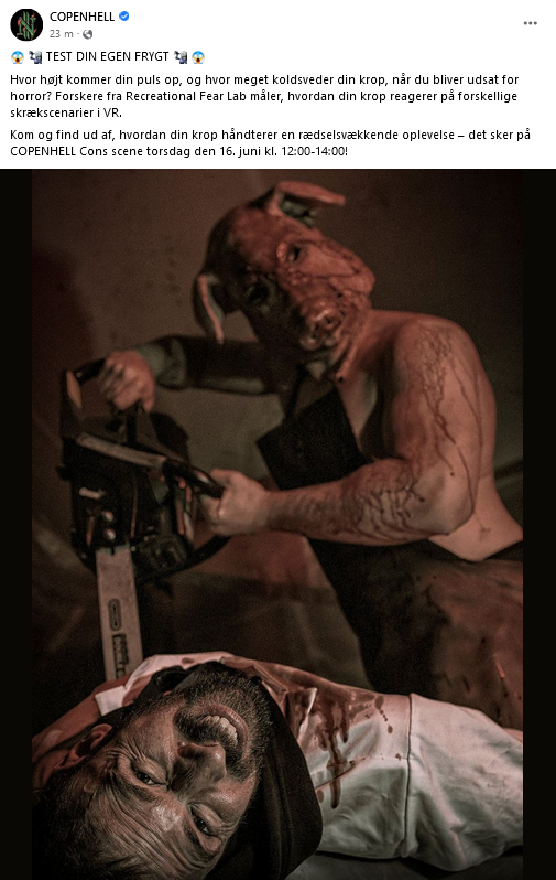 It's official: We'll be showcasing <a href="/APEXofFear/">APEX of Fear</a> phobia calibration tech developed by <a href="/TTerkildsen/">Thomas Terkildsen</a> at COPENHELL CON this week 🤘

copenhell.dk/program#/event…