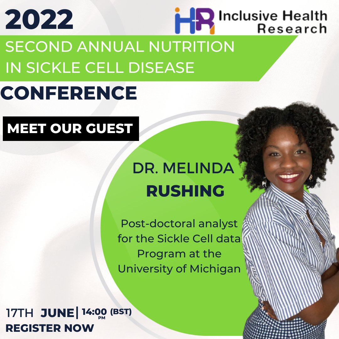 InclHealthR's tweet image. This conference provides a platform for learning about the most recent research, sharing evidence-based nutritional resources, and ways to incorporate nutrition services and patient experience into improving Sickle Cell Disease healthcare services, to transform patient outcomes