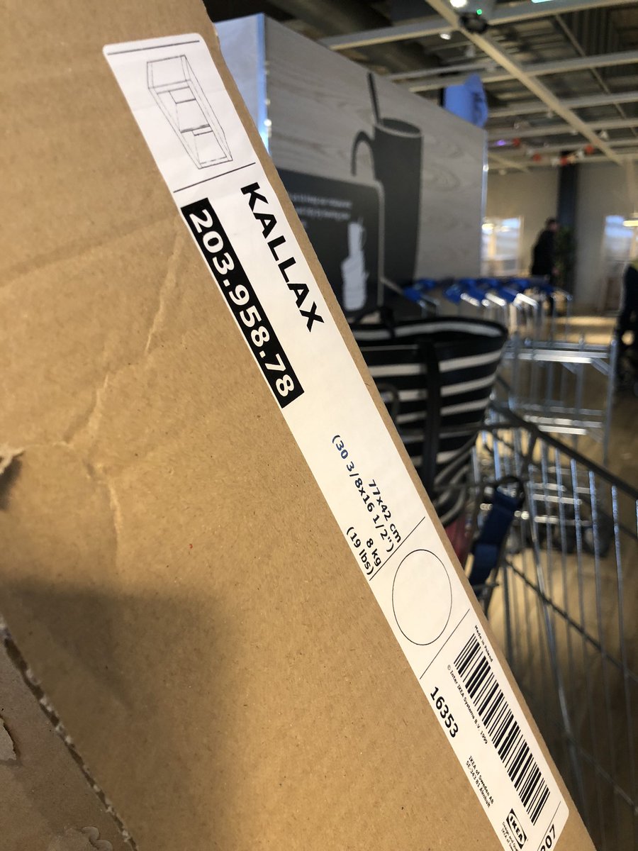 SarahGrahamTC's tweet image. So is this right? @IKEAUKSupport I mistaken got a white high gloss kallox unit instead of just white. Despite the fact I have 6 other white units you won’t exchange gloss one as box opened. I had to open to see it was wrong colour! Seriously??