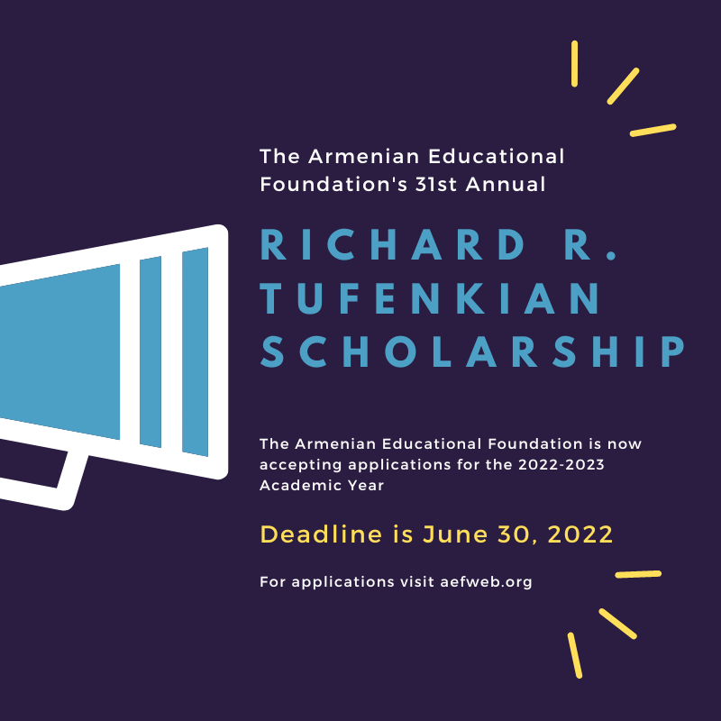 AEF1950's tweet photo. DEADLINE IS JUNE 30th!

📣SCHOLARSHIP OPPORTUNITY📣

Three $3,000 scholarships will be awarded to Armenian undergrad students at an accredited US college or university.

VISIT https://t.co/zVbGYO5t3f TO APPLY https://t.co/9Vueu5qMxS
