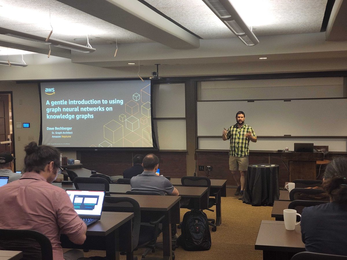 Great to get to be in person again at <a href="/DataDayTexas/">Data Day Texas</a> #ddtx22 it’s been awhile. Lots of great chats already and I had fun talking about leveraging #knowledgegraphs and #gnn together.