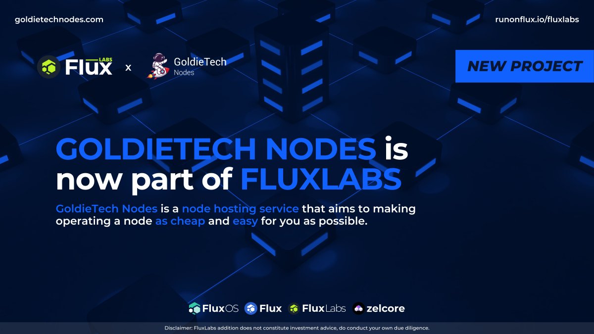 RunOnFlux's tweet image. 📢 Great news, we have another option how to easily deploy #FluxNodes

@Si_Goldie aims to making operating a node as cheap and easy for you as possible. 

Become a #Flux node operator without ever seeing a line of code!

▶️goldietechnodes.com