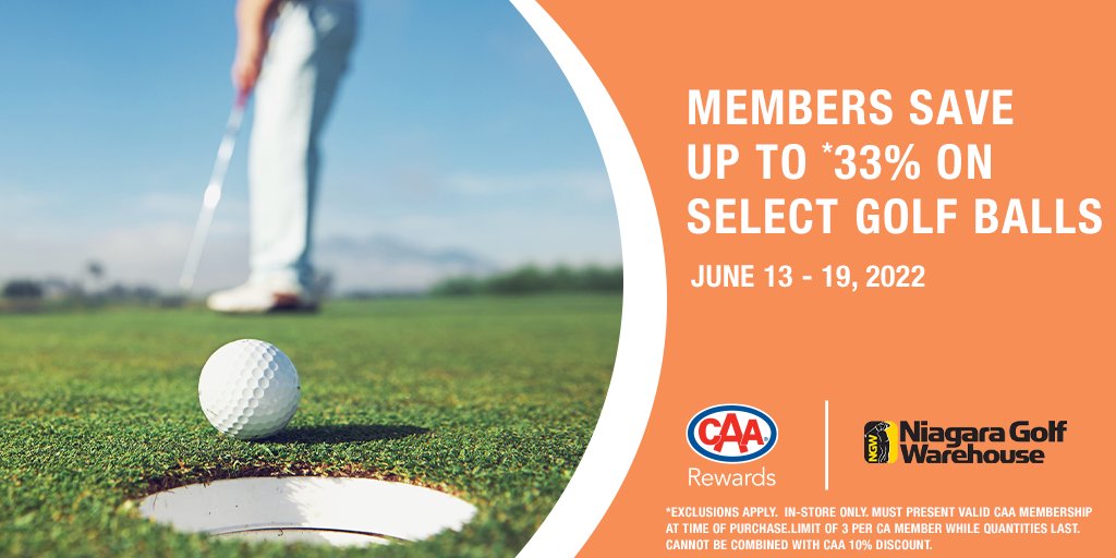 Strike a great deal just in time for Father's Day. CAA Members save up to 33% on select Noodle and TaylorMade golf balls at <a href="/NiagaraGolfW/">Niagara Golf Warehou</a> until June 19. Don't miss out! Learn more at hubs.ly/Q01dsBHk0