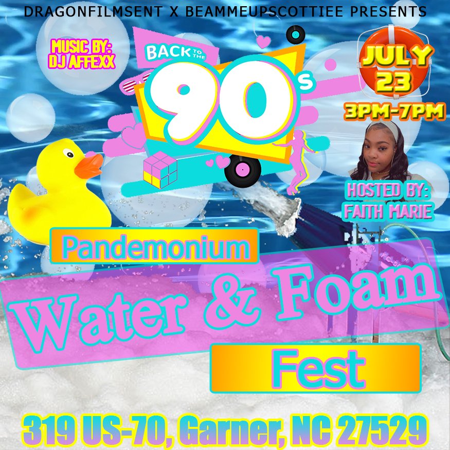 3rd Annual Water Party 
"Back To The 90s FreakNIK Water Party" 
Water Ballons | Foam Machine | Giant Slide
ADULTS ONLY