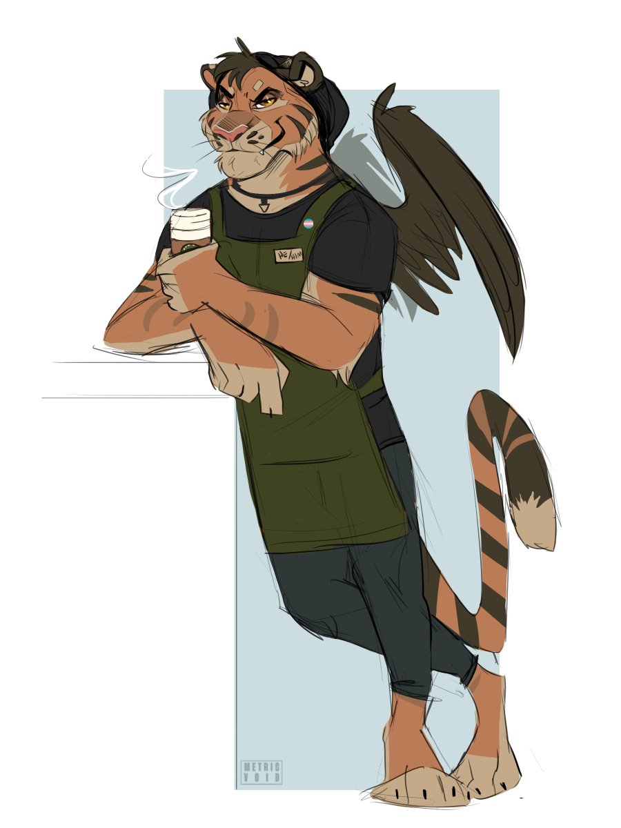 Tiger Raven Colored Sketch